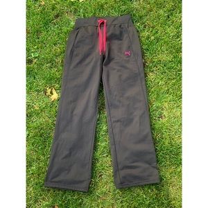 Puma Athletic Track Pants Black & Pink Extra Small